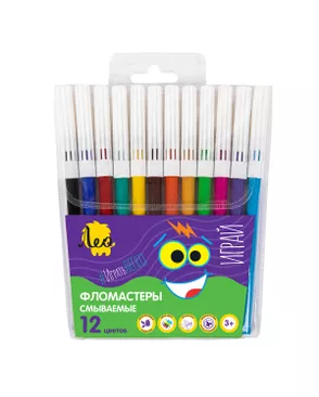"Лео" Фломастеры смываемые LPFPW-12 12 цв арт. ГММ-115371-1-ГММ108354573964