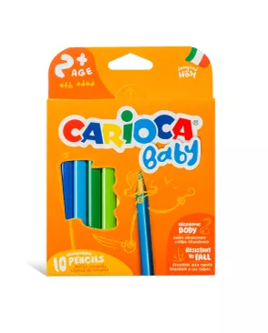 "Carioca" Карандаши цветные утолщенные пластиковые Baby 2+ трехгранные 10 цв. арт. ГММ-107417-1-ГММ078073711534
