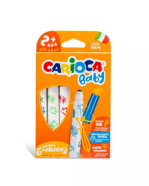 "Carioca" Фломастеры утолщенные Baby 2+ 6 цв арт. ГММ-114479-1-ГММ078074264284