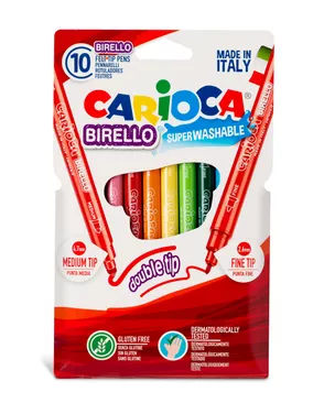 "Carioca" Фломастеры двусторонние Birello 10 цв арт. ГММ-114486-1-ГММ078077452614