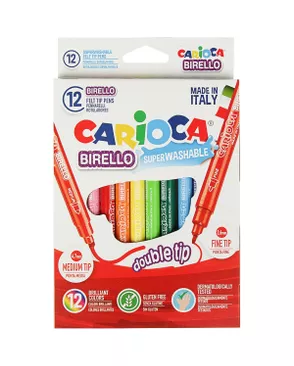 "Carioca" Фломастеры двусторонние Birello 12 цв арт. ГММ-114487-1-ГММ078077579824