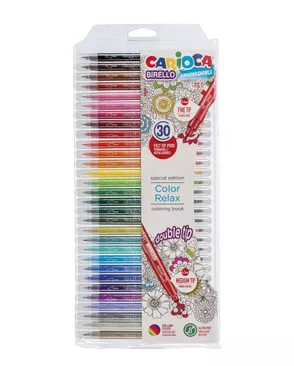 "Carioca" Фломастеры двусторонние Birello 30 цв арт. ГММ-114489-1-ГММ078077861674