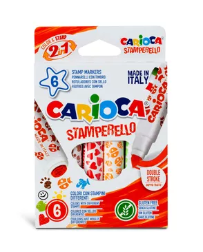 "Carioca" Фломастеры со штампами Stamperello 6 цв арт. ГММ-114498-1-ГММ078101017234