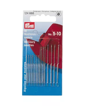 Иглы для шитья ручные "PRYM" 124668 шляпные №5-9 16 шт. в блистере арт. ГММ-99550-1-ГММ013356288042
