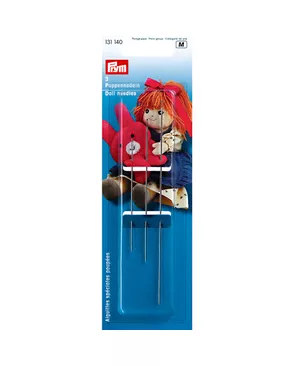 Иглы для шитья ручные "PRYM" 131140 для шитья кукол, игрушек 3 шт. в блистере арт. ГММ-99625-1-ГММ000305255621