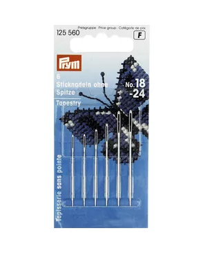 Иглы для шитья ручные "PRYM" 125560 для вышивания №18-24 6 шт. в блистере арт. ГММ-99622-1-ГММ002902079772