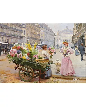 Канва/ткань с рисунком Основа с рисунком для вышивания лентами 30 x 39 см арт. ГММ-5000-7-ГММ0004255
