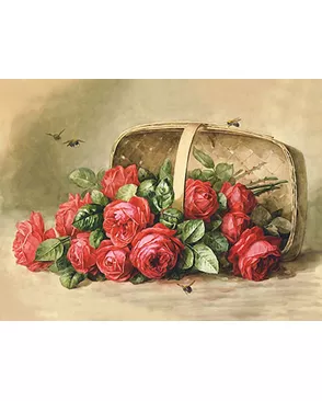 Канва/ткань с рисунком Основа с рисунком для вышивания лентами 30 x 36 см арт. ГММ-4999-18-ГММ026742999592