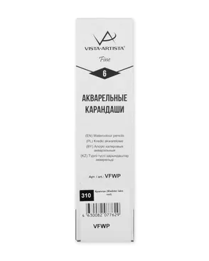 "VISTA-ARTISTA" VFWP Акварельный карандаш "Fine" 6 шт. арт. ГММ-100774-11-ГММ073480450674