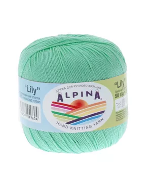 Пряжа ALPINA "LILY" 100% мерсеризованный хлопок 10 х 50 г 175 м ± 5 м арт. ГММ-101431-4-ГММ019237197472