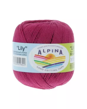Пряжа ALPINA "LILY" 100% мерсеризованный хлопок 10 х 50 г 175 м ± 5 м арт. ГММ-101431-8-ГММ019237197752
