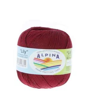 Пряжа ALPINA "LILY" 100% мерсеризованный хлопок 10 х 50 г 175 м ± 5 м арт. ГММ-101431-34-ГММ000606772042