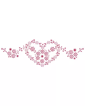 Трафарет "Сердце из цветов" арт. ГЕЛ-1238-1-ГЕЛ0059407