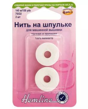 Нить на шпульке для машинной вышивки арт. ГЕЛ-7098-1-ГЕЛ0060838