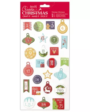 Набор стикеров "Новогодние цифры" Create Christmas арт. ГЕЛ-4876-1-ГЕЛ0107135