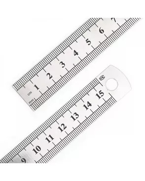 Линейка стальная Maxwell 15 см, 0.32 мм ПВХ чехол арт. МГ-134359-1-МГ1040673