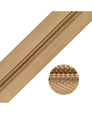Молния MaxZipper рулонная спираль №5-N цв.F296 т. бежевый уп.200м арт. МГ-114421-1-МГ0334054
