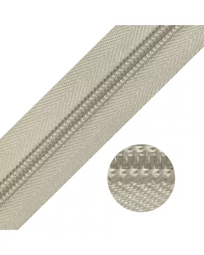 Молния MaxZipper рулонная спираль №5-N цв.F310 св.серый уп.200м арт. МГ-116914-1-МГ0963765