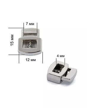 Фиксатор металл OR.0305-5368 р.1,2х1,5см (никель) 100шт арт. МГ-79520-1-МГ0372162