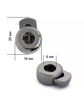 Фиксатор металл OR.0305-5172 р.1,6х2,5см (черный никель) 100шт арт. МГ-79522-1-МГ0372164