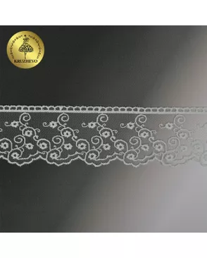 Кружево на сетке KRUZHEVO ш.4,5см цв.375 персик арт. МГ-89090-1-МГ0776311