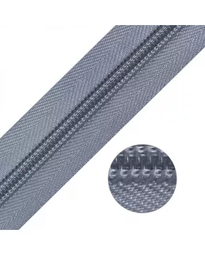 Молния MaxZipper рулонная спираль №5-N цв.F316 серый уп.200м арт. МГ-116915-1-МГ0963767