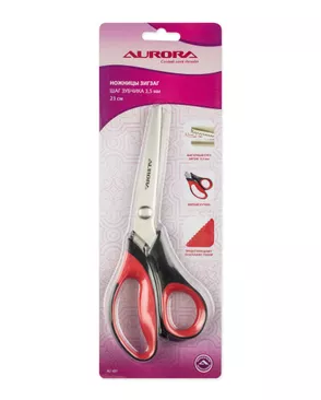 Ножницы зиг-заг, 23 см, шаг зубчика 3,5 мм, Aurora арт. СВКТ-6730-1-СВКТ0027516