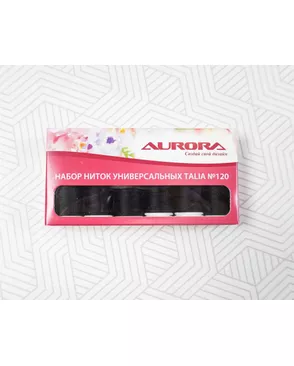 Набор ниток универсальных Talia №120 Черные AU-2635 Aurora арт. СВКТ-12734-1-СВКТ0427272