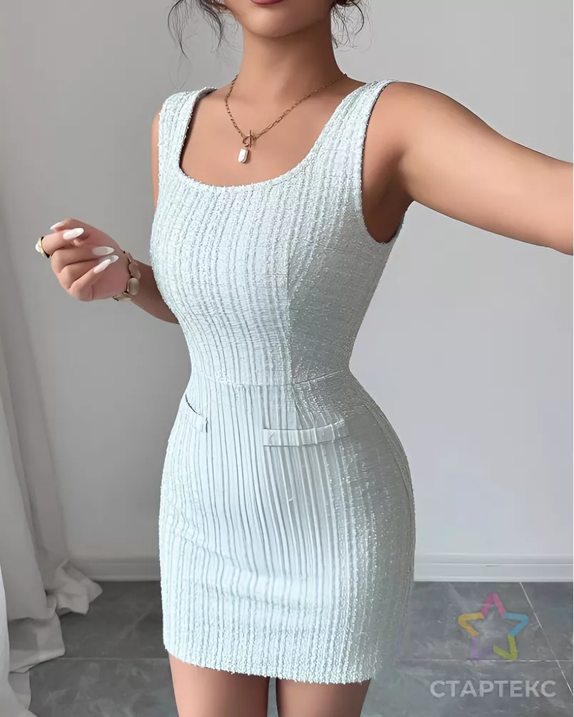 Ткань костюмная букле с люрексом арт. БКЛ-61-4-27083.004 - рис. 2