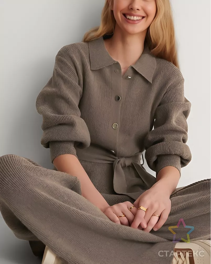 Интерлок "Лапша" Peach эффект 270 р/м.кв. (Пенье) арт. ИКО-23-1-26916.001 - рис. 2