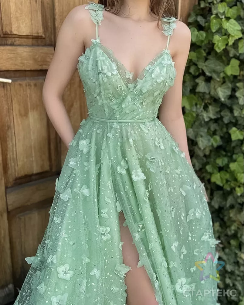 Сетка аппликация Цветы арт. СВС-108-3-25345.003 - рис. 2