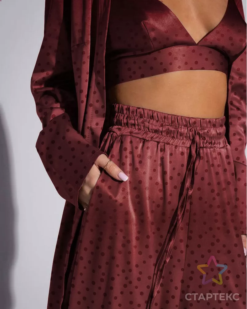 Атлас жаккард Моар горох арт. БЛ-9-2-7036.041 - рис. 3