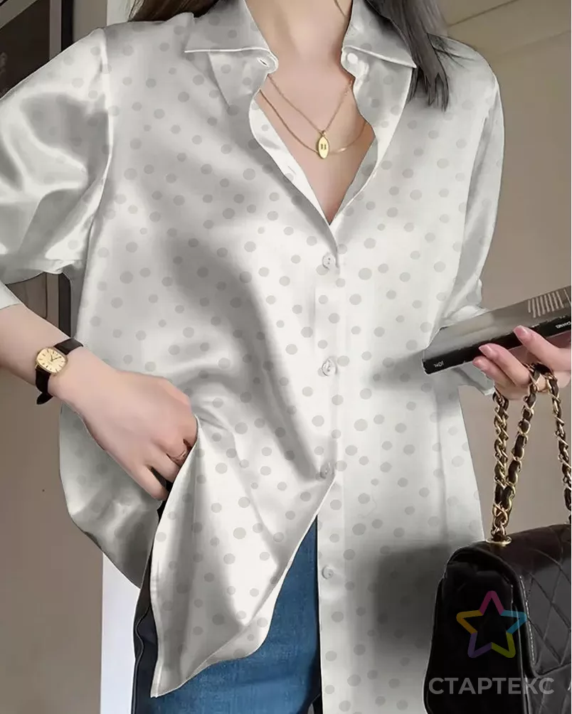 Атлас жаккард Моар горох арт. БЛ-9-5-7036.044 - рис. 3