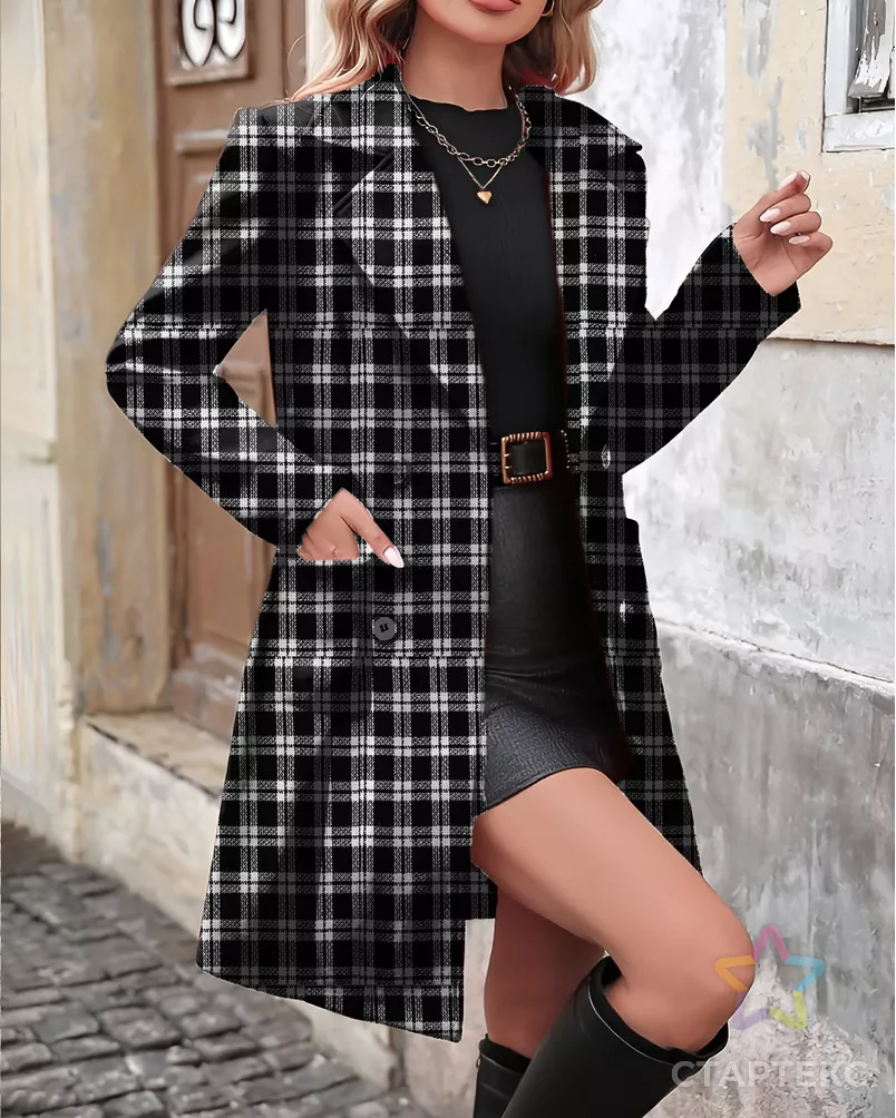 Костюмное букле (клетка) арт. БК-578-1-27121.001 - рис. 2