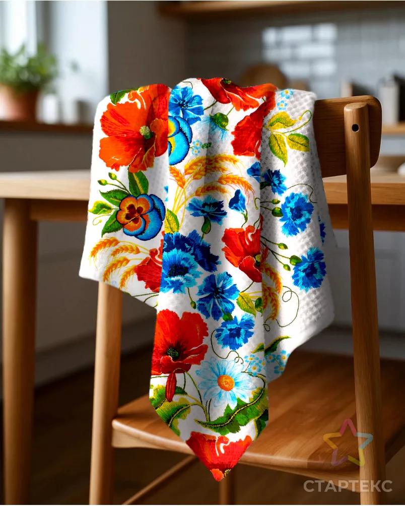 Маковое поле (Полотно вафельное 50 см) арт. ПВ50-156-1-0989.066 - рис. 6