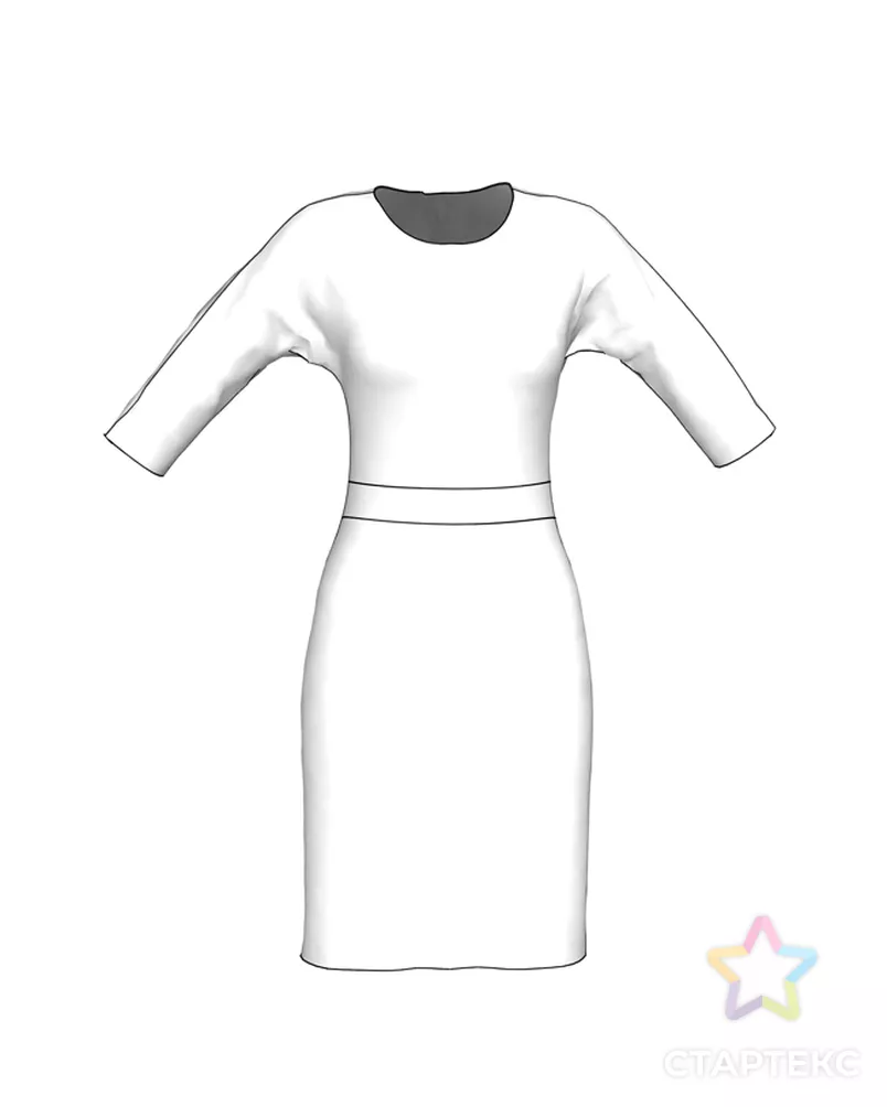 Выкройка платья W_012 арт. ВКК-2188-39-ВП0060 - рис. 3