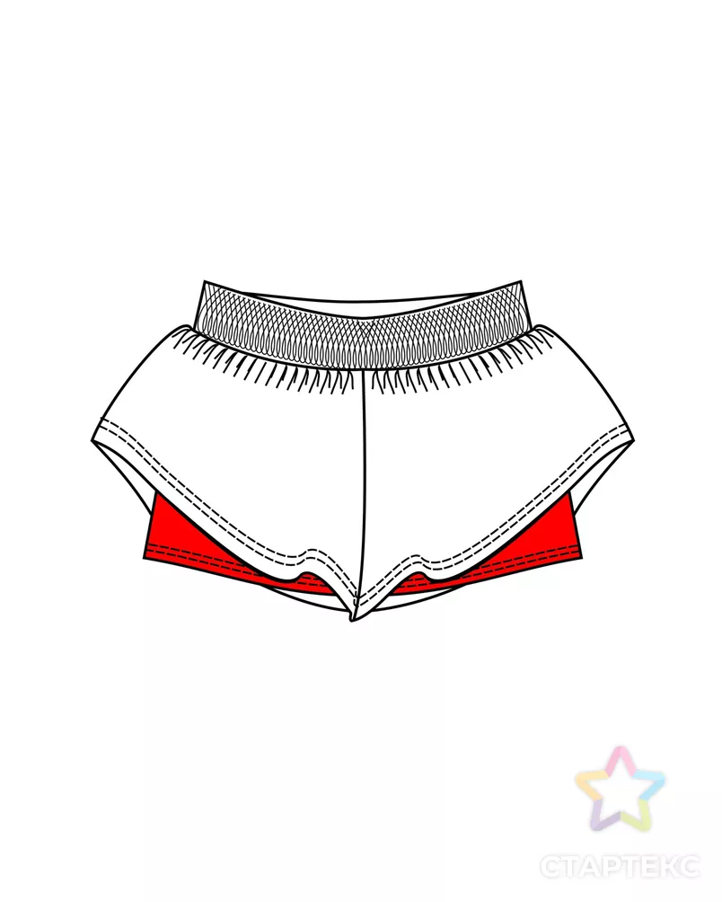 Выкройка: шорты гимнастические арт. ВКК-2992-10-ВП0669 - рис. 2