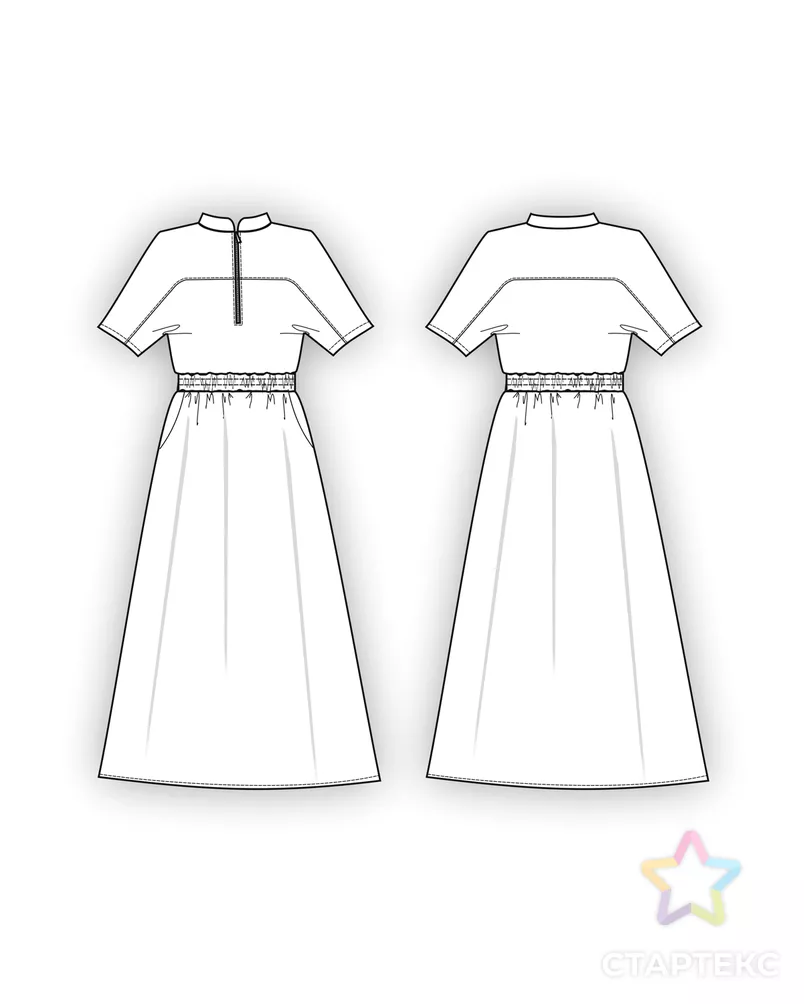 Выкройка: платье-халат медицинский № 30 арт. ВКК-3208-12-ВП0885 - рис. 3