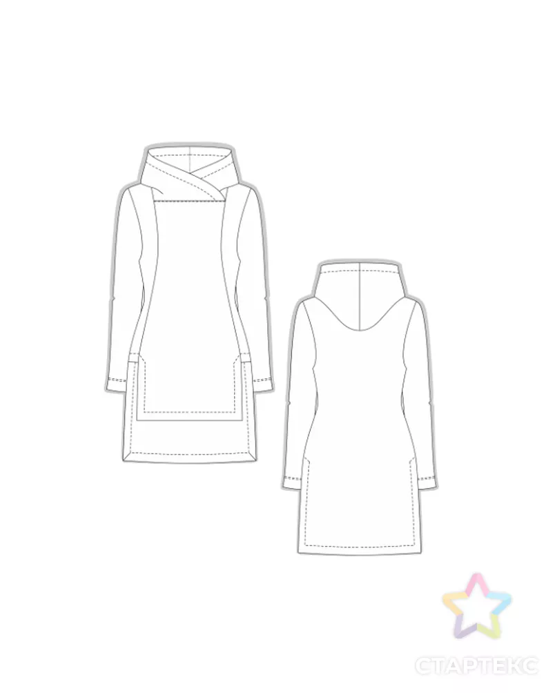 Выкройка: свитшот-туника_ES213 арт. ВКК-4788-49-ВП1506 - рис. 4