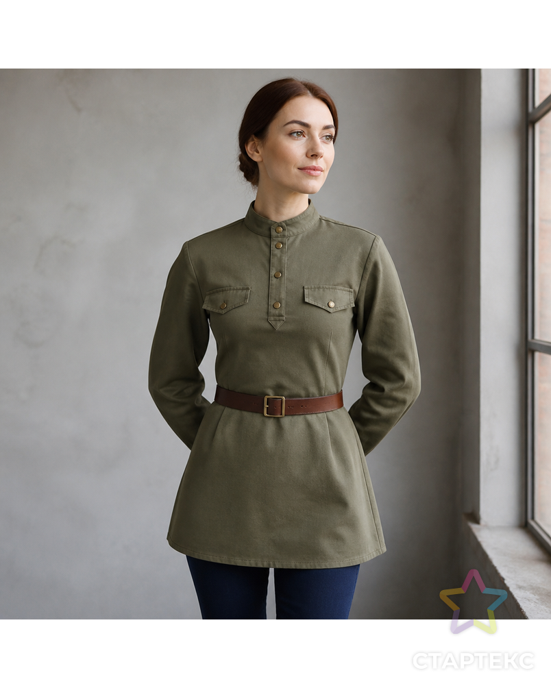 Выкройка: гимнастёрка женская W-11-1001 арт. ВКК-4200-11-ВП1092 - рис. 1