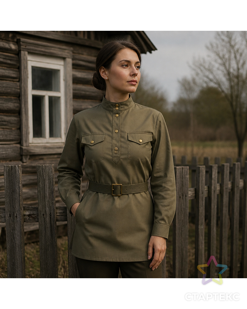 Выкройка: гимнастёрка женская W-11-1001 арт. ВКК-4200-11-ВП1092 - рис. 2