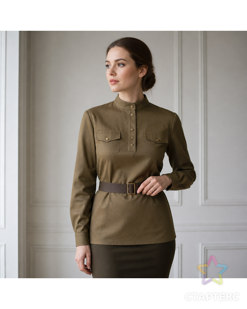 Выкройка: гимнастёрка женская W-11-1001 арт. ВКК-4200-11-ВП1092 - рис. 3