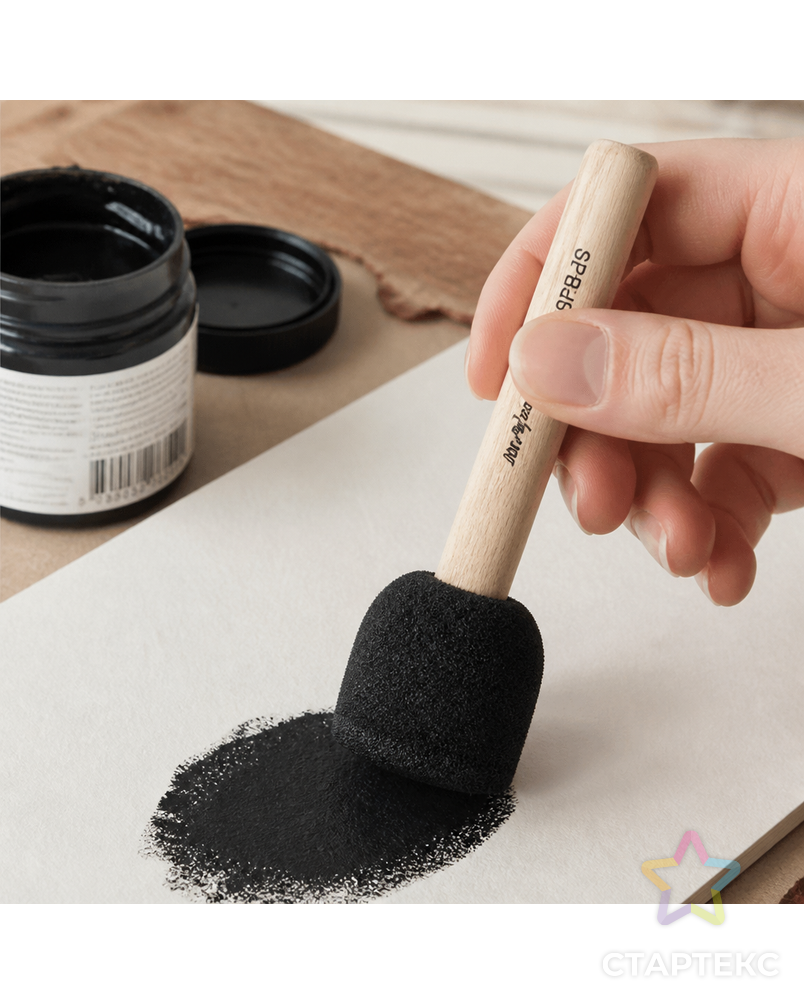 Кисти поролоновые "Mr.Painter" подушечка SPB-20 круглая 20 шт. арт. ГММ-1041-1-ГММ0057955 - рис. 2