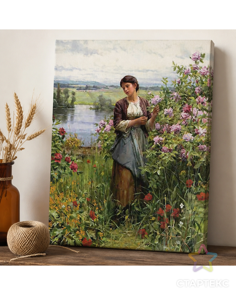 Канва/ткань с рисунком Основа с рисунком для вышивания лентами 30 x 36 см арт. ГММ-4999-16-ГММ0001952 - рис. 1