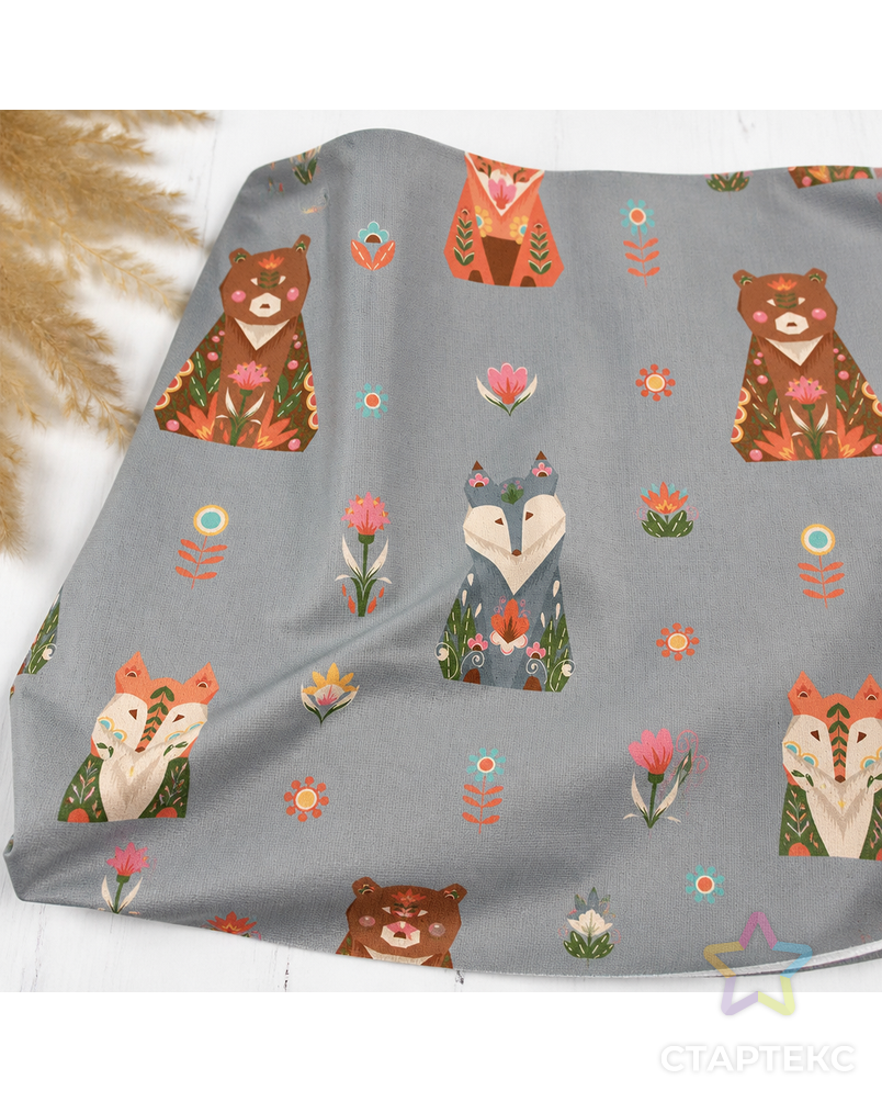 Ткани для пэчворка PEPPY ЛЕСНЫЕ ЖИТЕЛИ ФАСОВКА 50 x 55 см 146±5 г/кв.м 100% хлопок арт. ГММ-11932-4-ГММ0059474 - рис. 2