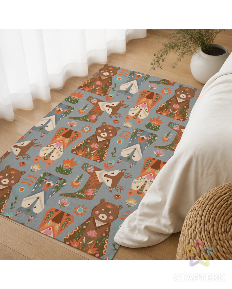 Ткани для пэчворка PEPPY ЛЕСНЫЕ ЖИТЕЛИ ФАСОВКА 50 x 55 см 146±5 г/кв.м 100% хлопок арт. ГММ-11932-10-ГММ0077763 - рис. 1