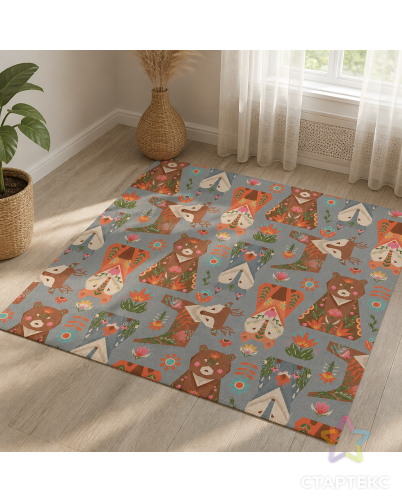 Ткани для пэчворка PEPPY ЛЕСНЫЕ ЖИТЕЛИ ФАСОВКА 50 x 55 см 146±5 г/кв.м 100% хлопок арт. ГММ-11932-10-ГММ0077763 - рис. 2