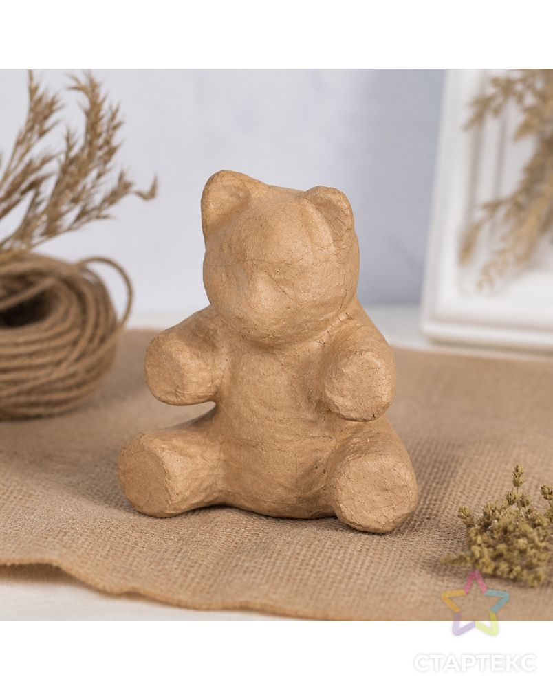 Заготовка для декорирования "Love2art" PAM-144 "Медвежонок" папье-маше 12 х 7 х 13 см арт. ГММ-100018-1-ГММ069307571524 - рис. 3