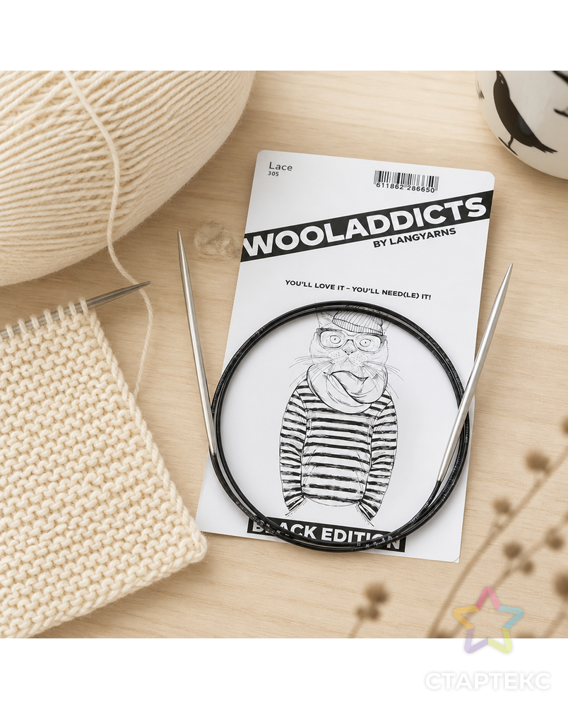 Спицы круговые супергладкие WOOLADDICTS Lace №3, 40 см арт. ГЕЛ-48-1-ГЕЛ0168082 - рис. 2
