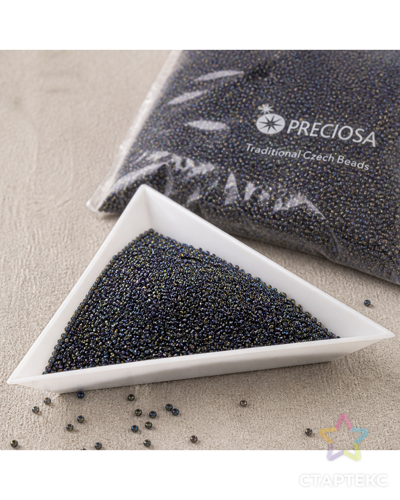 Бисер "PRECIOSA" №10, 1000 гр, цвет 41010 арт. ГЕЛ-825-1-ГЕЛ0079393 - рис. 2